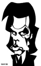 Cartoon: Nick Cave (small) by Xavi dibuixant tagged nick,cave,rock,music,caricature,musician