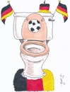 Cartoon: König Fussballs Thron (small) by gore-g tagged wm,detschlandfahnen,fussball,fan,wahnsinn,übertrieben