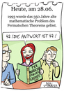 Cartoon: 28. Juni (small) by chronicartoons tagged 42,mathematik,anhalter,galaxis,cartoon