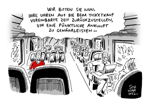 Cartoon: Deutsche Bahn Pünktlichkeit (medium) by Schwarwel tagged deutsche,bahn,zug,massiver,konzernumbau,konzern,pünktlich,pünktlichkeit,karikatur,schwarwel,db,die,kommt,deutsche,bahn,zug,massiver,konzernumbau,konzern,pünktlich,pünktlichkeit,karikatur,schwarwel,db,die,kommt
