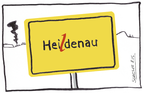 Cartoon: Hei-L-denau (medium) by Josef Schewe tagged heidenau,nazi,flüchtlinge,loser,asylanten