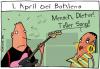 Cartoon: april (small) by Josef Schewe tagged music,bohlen,dieter,april,aprilscherz,joke,guitar,fender,telecaster,