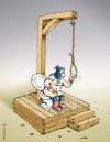 Cartoon: Executioner (small) by Ali Miraee tagged flush wc siphon executioner ali miraee mirayi miraei iran 
