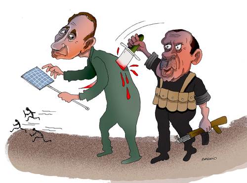 Cartoon: Su 24 Bomber (medium) by Shahid Atiq tagged terrorism,isis,kabul,afghanistan,taliban,turkey
