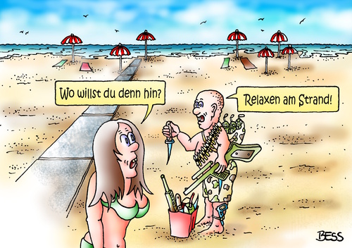 Cartoon: Urlaub in Sousse (medium) by besscartoon tagged ferien,urlaub,meer,strand,besscartoon,bess,tunesien,sousse,terror,is,gewalt