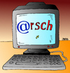 Cartoon: Arsch (small) by besscartoon tagged computer,email,technik,arsch,bess,besscartoon
