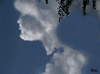 Cartoon: cloud face 12 (small) by besscartoon tagged wolken,himmel,gesicht,profil,portrait,frau,bess,besscartoon