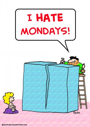 Cartoon: artist hates mondays (medium) by rmay tagged artist,hates,mondays