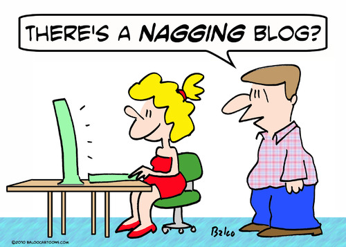 Cartoon: blog nagging husband wife (medium) by rmay tagged blog,nagging,husband,wife,computer