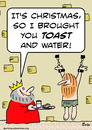 Cartoon: christmas king toast water (small) by rmay tagged christmas,king,toast,water