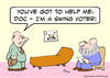 Cartoon: help doc swing voter (small) by rmay tagged help doc swing voter