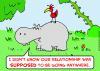 Cartoon: hippopotamus bird relationship (small) by rmay tagged hippopotamus,bird,relationship