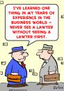 Cartoon: never see lawyer business (small) by rmay tagged never,see,lawyer,business