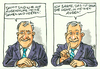 Cartoon: Horst Seehofer (small) by GB tagged politik,csu,bayern,ministerpräsident,zitat,horst,seehofer,innen,fahne,wind,meinung