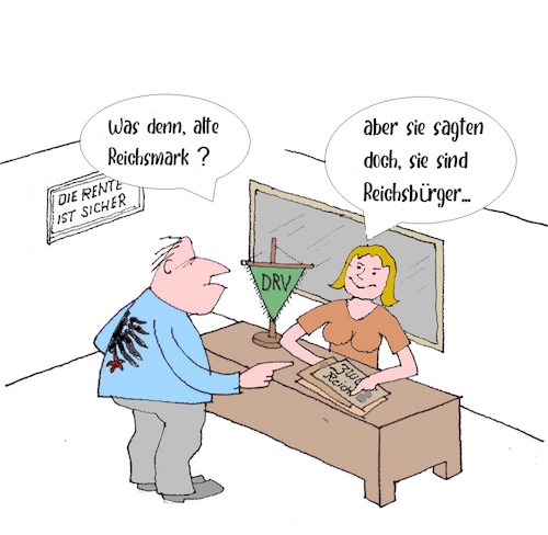 Cartoon: Mein Reich komme (medium) by Retlaw tagged rente,reichsmark