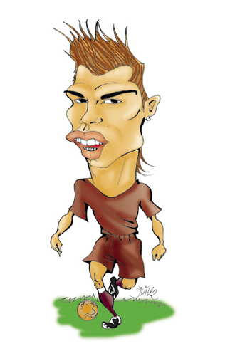 Cartoon: Cristiano Ronaldo (medium) by guillelorentzen tagged cristiano,ronaldo,cartoon