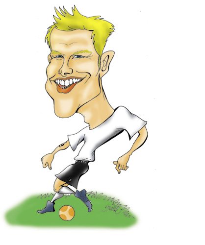 Cartoon: David Beckham (medium) by guillelorentzen tagged david,beckham,cartoon