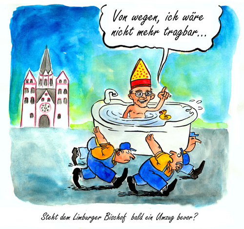 Cartoon: Bischof Tebartz-van Elst (medium) by Mario Schuster tagged karikatur,cartoon,mario,schuster,bischof,tebartz,van,elst,kirche