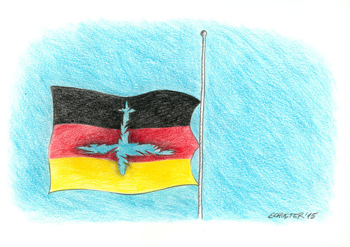 Cartoon: Flug 4U9525 (medium) by Mario Schuster tagged german,wings,karikatur,cartoon,4u9525,mario,schuster