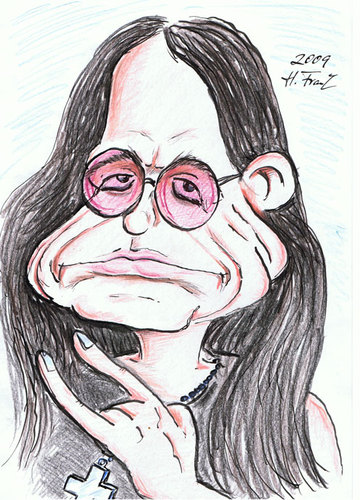 Cartoon: Ozzy Osbourne (medium) by DeviantDoodles tagged caricature,music,famous,metal,rock,singer