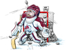 Cartoon: Avalanche Season Woes (small) by karlwimer tagged hockey avalanche colorado avs winter sports goalie goal pucks