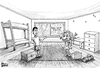 Cartoon: Cartoon Caption Contest August (small) by karlwimer tagged school,apartment,einstein,college,roomates,freshmen