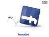 Cartoon: Face Plant (small) by karlwimer tagged ipo,facebook,zuckerberg,business,market,stockmarket