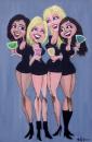 Cartoon: Hill and Girls (small) by karlwimer tagged girls,bars,drinks,fun,painting