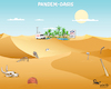 Cartoon: Pandem-Oasis (small) by karlwimer tagged wimer,sports,pandemic,coronavirus,football,nfl,draft,desert,oasis