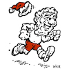 Cartoon: Santa Running (small) by karlwimer tagged santa,claus,christmas,training,biking,shorts,holidays