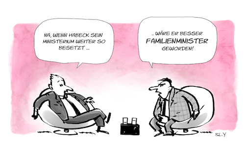 Cartoon: Habeck bessere Familienminister (medium) by droigks tagged bundeswirtschaftsminister,robert,droigks,habeck,compliance,verflechtungen,graichen,netzwerk,filz,seilschaften,familie,trauzeuge,clan,vetternwirtschaft,bundeswirtschaftsminister,robert,habeck,compliance,verflechtungen,graichen,netzwerk,filz,seilschaften,familie,trauzeuge,clan