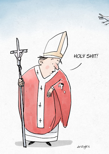 Cartoon: Holy Shit (medium) by droigks tagged heilige,scheisse,heiligsprechung,papst,pope,heiliger,vater,pontifex,maximus,droigks,kirche,vogelschiss,missgeschick,glück,aberglauben,aufwertung,heilige,scheisse,heiligsprechung,papst,pope,heiliger,vater,pontifex,maximus,droigks,kirche,vogelschiss,missgeschick,glück,aberglauben,aufwertung