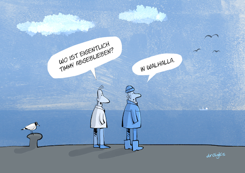 Cartoon: Walhalla (medium) by droigks tagged odin,ragnarök,halle,der,gefallenen,germanische,nordische,mythologie,droigks,buckelwal,timmy,ostsee,strandung,rettungsaktion,nordsee,medienereignis,wismar,poel,schicksal,anhold,walhalla,odin,ragnarök,halle,der,gefallenen,germanische,nordische,mythologie,droigks,buckelwal,timmy,ostsee,strandung,rettungsaktion,nordsee,medienereignis,wismar,poel,schicksal,anhold,walhalla