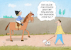 Cartoon: Alles Glück der Erde ... (small) by droigks tagged redensart,redewendung,begegnung,tierliebhaber,pferd,hund,reiterin,hundehalter,droigks,pferdesport