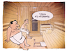 Cartoon: Kfz.-Mechaniker in der Sauna (small) by droigks tagged sauna,schwitzen,nackt,gesundheit,heiss,automechanikder,mechatroniker,temperatur,droigk,beruf,berufsbedingt,gewohnheit,entlarvend,saunieren