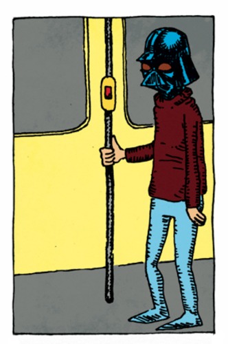 Cartoon: Vader on the bus (medium) by Breidholt tagged vader,darth,wars,star