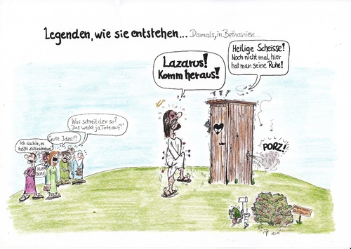 Cartoon: Damals in Bethanien (medium) by Tom13thecat tagged religion,satirisch