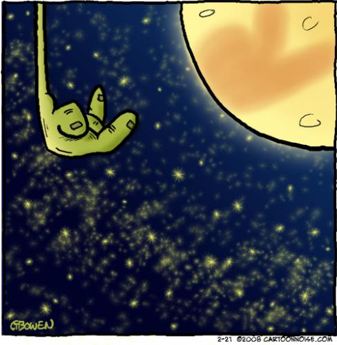 Cartoon: Bunny clipse of the moon (medium) by GBowen tagged eclipse,moon,happy,humor,cartoon,lunar