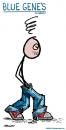 Cartoon: Blue Genes (small) by GBowen tagged cartoon,stickman,blue,sad,moody,gbowen
