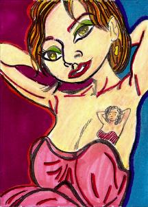 Cartoon: Monica Belluci caricature (medium) by Tzod Earf tagged monica,belluci