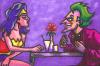 Cartoon: Date Night (small) by Tzod Earf tagged cartoon sketch joker wonder woman date
