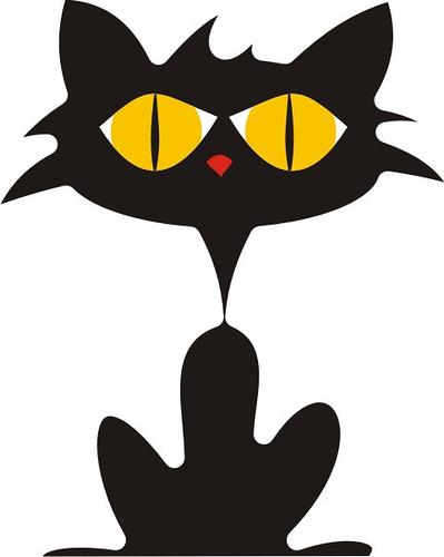 Cartoon: Black Cat 01 (medium) by Miaaudote tagged cat,black,kitty,miaaudote,palmas,tocantins,brasil,pet,gato,vira,lata,adote,adocao,animals