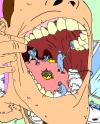 Cartoon: Mouth Hygene (small) by Sippin Juice tagged mouth,dentist,hygene,cleaning,bathroom