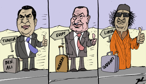 Cartoon: Facebook revolutions (medium) by Ballner tagged egypt,tunisia,libya
