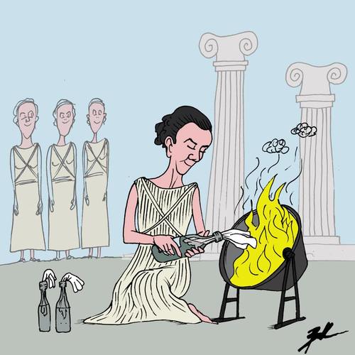 Cartoon: Olympic Flame (medium) by Ballner tagged olympic,flame
