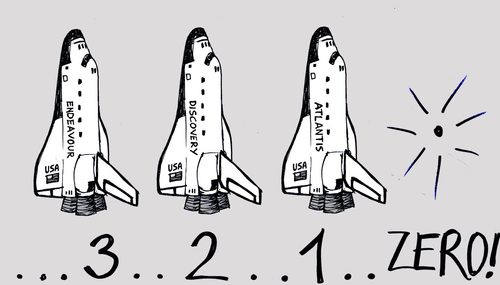 Cartoon: Space shuttle project (medium) by Ballner tagged shuttle,space