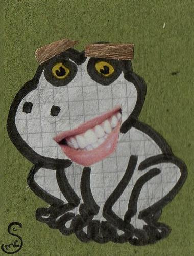 Cartoon: frog (medium) by XombieLarry tagged frog