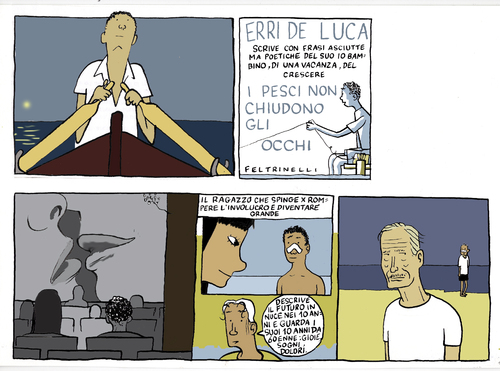 Cartoon: erri de luca (medium) by marco petrella tagged writers