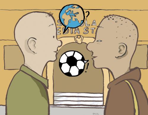 Cartoon: multi culti (medium) by marco petrella tagged school,kids