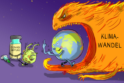 Cartoon: Rückblick und Vorschau (medium) by leopold maurer tagged corona,covid,klimawandel,erderwärmung,corona,covid,klimawandel,erderwärmung